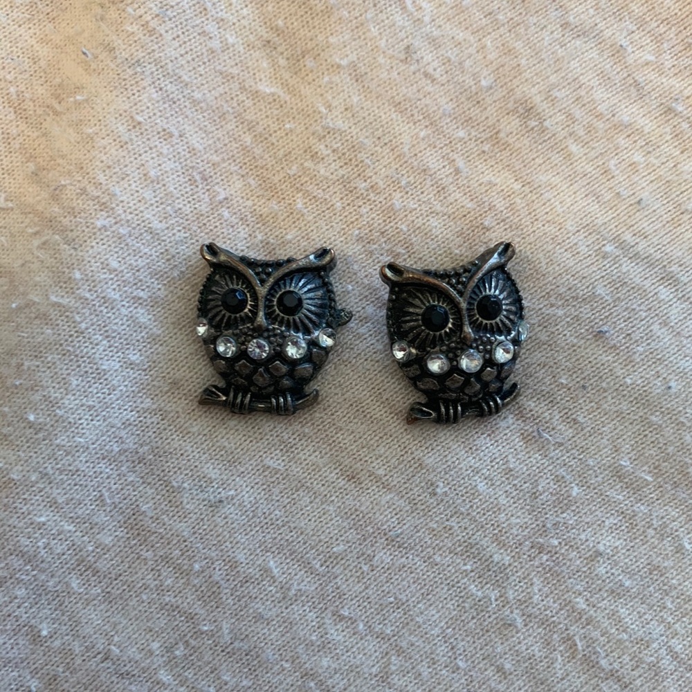 🔴 Cute owl post earrings